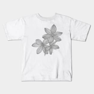 Hand drawn pencil flowers Kids T-Shirt